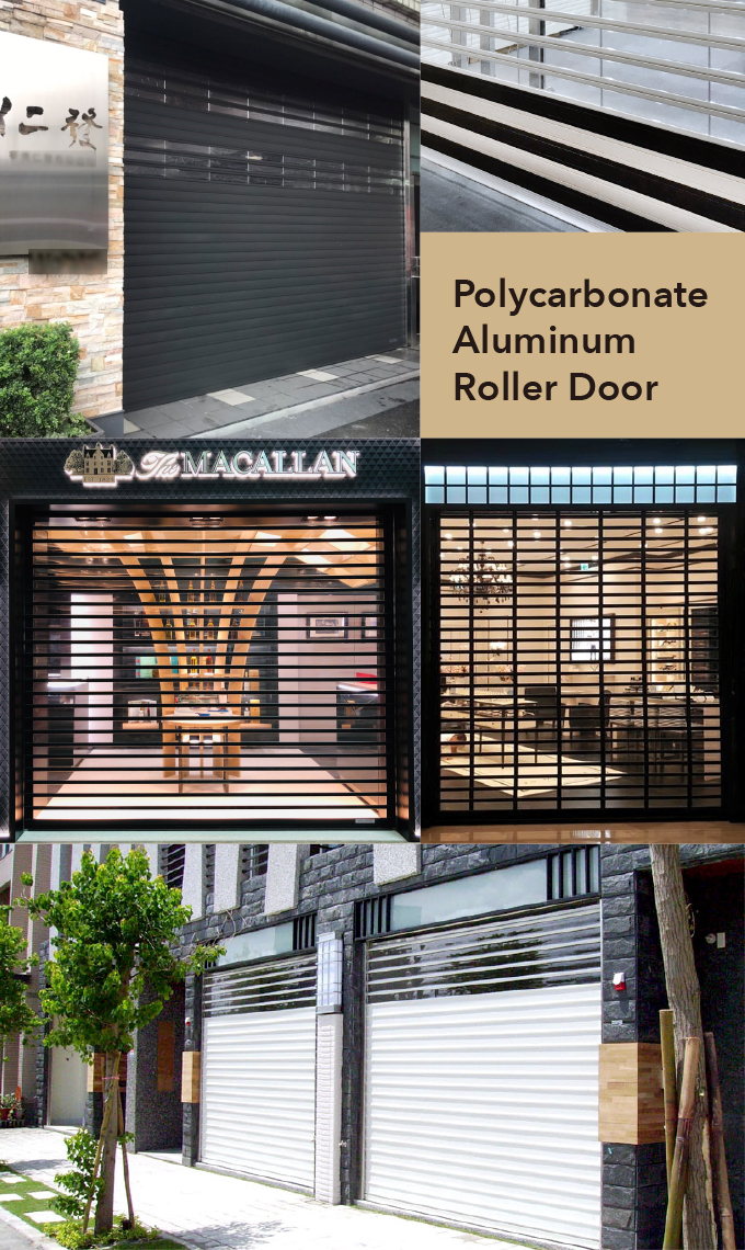 polycarbonate coiling roll up door transparent rolling shutter